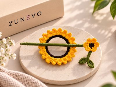  Sunflower Hair Bun Pin  2