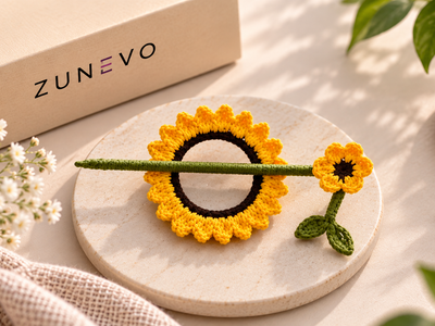  Sunflower Hair Bun Pin  2