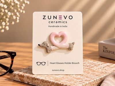 Heart Glasses Holder Brooch 1