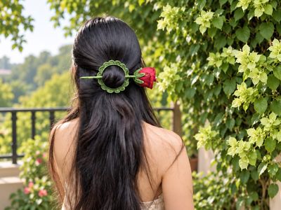 Rose Hair Bun Pin  1