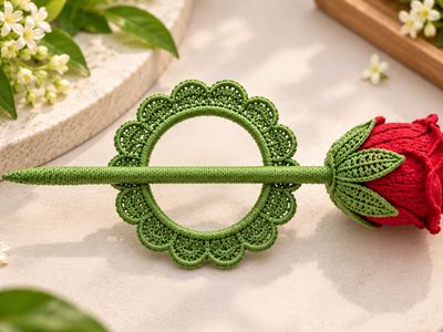Rose Hair Bun Pin  2