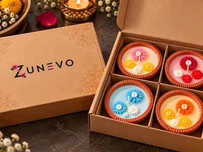 Floral Diya Candle 2