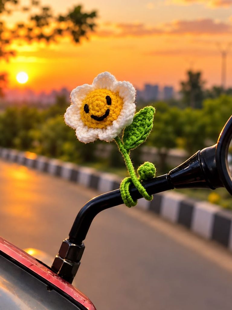 Crochet Flower Charm