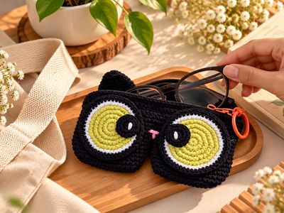 Crochet Cat Mini Pouch 2